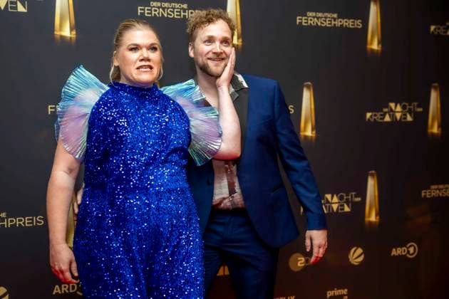abb Gisa Flake the actress with her husband Knud Riepen on the red carpet at the Night of the Creatives The German Television Award 2025 at the Flora on 09 09 2025 in Cologne NRW Germany