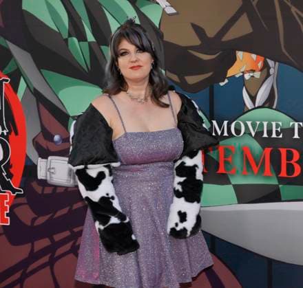 Cast member Kira Buckland attends the premiere of the animated motion picture fantasy thriller Demon Slayer: Kimetsu no Yaibi Infinity Castle at the TCL Chinese Theatre in the Hollywood section of Los Angeles on Tuesday, September 9, 2025.  LAP2025090907 JIMxRUYMEN