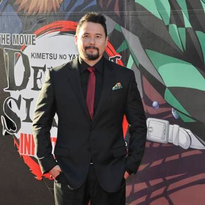 Cast member Johnny Yong Bosch attends the premiere of the animated motion picture fantasy thriller Demon Slayer at the TCL Chinese Theatre in the Hollywood section of Los Angeles on Tuesday, September 9, 2025.  LAP2025090944 JIMxRUYMEN