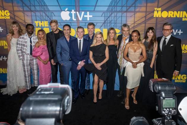The Morning Show Season 4 New York Premiere in New York, USA - 09 Sep 2025 (L-R) Hannah Leder, William Jackson Harper, Nicole Beharie, Boyd Holbrook, Néstor Carbonell, Billy Crudup, Mark Duplass, Reese Witherspoon, Jennifer Aniston, Jeremy Irons, Karen Pittman, Marion Cotillard and Jon Hamm attend The Morning Show Season 4 New York Premiere at Museum of Modern Art. New York United States Copyright: xRonxAdarx xSOPAxImagesx _radar_tms_20250909_01245