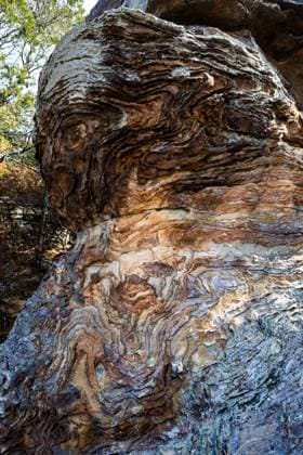 Swirled texture on rock formation at Garden of the Gods Herod, Illinois, United States R_WEKW250908-1826762-01