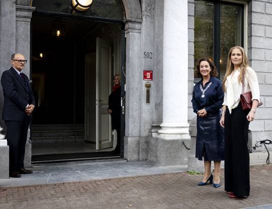 AMSTERDAM Princess Amalia arrives at the official residence of Mayor Femke Halsema for a meeting with the Amsterdam city council. She spoke with the mayor and aldermen and several other Amsterdam residents about developments in the city. ANP REMKO DE WAAL netherlands out - belgium out  Copyright: xx x535640116x originalFilename: 535640116.jpg