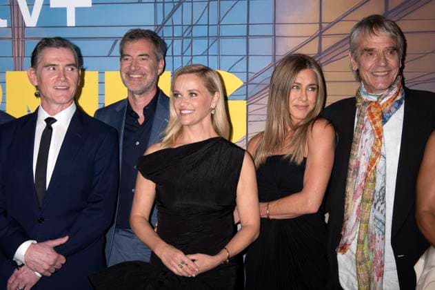 Billy Crudup, Mark Duplass, Reese Witherspoon, Jennifer Aniston and Jeremy Irons at the premiere of season 4 of the Apple TV series The Morning Show at the Museum of Modern Art New York, 09 09 2025 Foto:xB.xHinex xFuturexImagex morning_5987