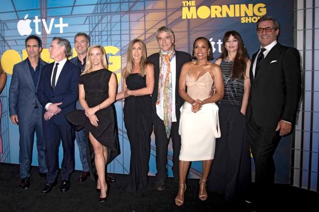 Nestor Carbonell, Billy Crudup, Mark Duplass, Reese Witherspoon, Jennifer Aniston, Jeremy Irons, Karen Pittman, Marion Cotillard and Jon Hamm at the premiere of season 4 of the Apple TV series The Morning Show at the Museum of Modern Art New York, 09 09 2025 Foto:xB.xHinex xFuturexImagex morning_5988