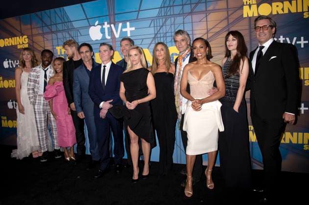 Hannah Leder, William Jackson Harper, Nicole Beharie, Boyd Holbrook, Nestor Carbonell, Billy Crudup, Mark Duplass, Reese Witherspoon, Jennifer Aniston, Jeremy Irons, Karen Pittman, Marion Cotillard and Jon Hamm at the premiere of season 4 of the Apple TV series The Morning Show at the Museum of Modern Art New York, 09 09 2025 Foto:xB.xHinex xFuturexImagex morning_5990