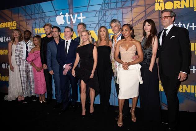 Hannah Leder, William Jackson Harper, Nicole Beharie, Boyd Holbrook, Nestor Carbonell, Billy Crudup, Mark Duplass, Reese Witherspoon, Jennifer Aniston, Jeremy Irons, Karen Pittman, Marion Cotillard and Jon Hamm at the premiere of season 4 of the Apple TV series The Morning Show at the Museum of Modern Art New York, 09 09 2025 Foto:xB.xHinex xFuturexImagex morning_5991