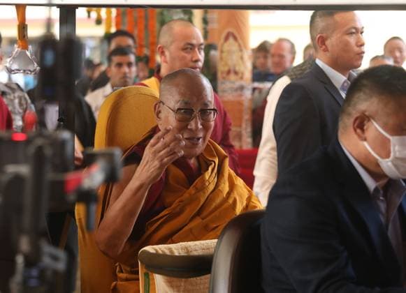 The Dalai Lama, in Dharamsala, India Tibetan spiritual leader the Dalai Lama (C), arrives to attend a Long-Life Prayer ceremony offered to him by the Lhokha Cultural & Welfare Association, the Namgyal Institute Ithaca, and Young Tibetans from around the world, at the Main Tibetan Temple in Dharamsala, India, September 10, 2025. Dharamshala india Copyright: xMatrixxImagesx xSanjayxBaidx 