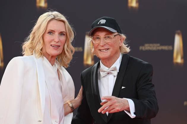 Otto WAALKES, Comedian, Maria FURTWAENGLER, Actress, Red Carpet, Red Carpet Show, Arrival, German Television Award Ceremony, German Television Award 2025, German Television Award 2025 at MMC Studios Cologne, on 10 09 2025