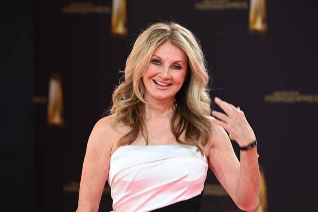 Frauke LUDOWIG, Presenter, Red Carpet, Red Carpet Show, Arrival, arrival, German Television Award Ceremony, The German Television Award 2025, German Television Award 2025 at the MMC Studios Cologne, on 10 09 2025