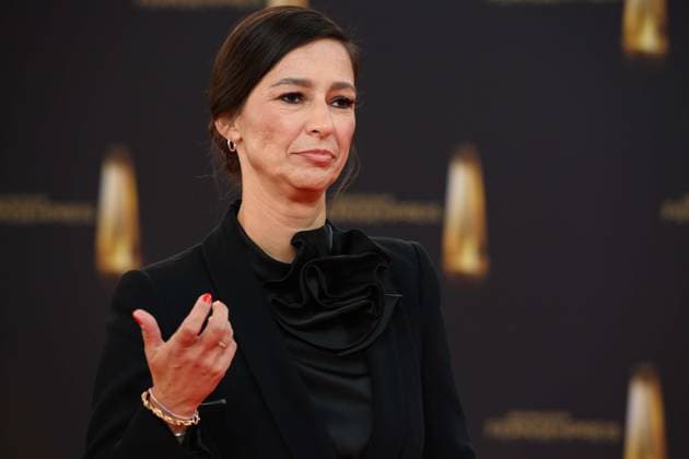 Pinar ATALAY, Presenter, Red Carpet, Red Carpet Show, Arrival, arrival, German Television Award Ceremony, The German Television Award 2025, German Television Award 2025 at the MMC Studios Cologne, on 10 09 2025