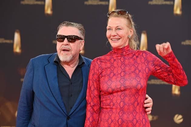 f l Armin ROHDE, actor, Karen BOEHNE, actress, Red Carpet, Red Carpet Show, Arrival, German Television Award Ceremony, German Television Award 2025, German Television Award 2025 at MMC Studios Cologne, on 10 09 2025