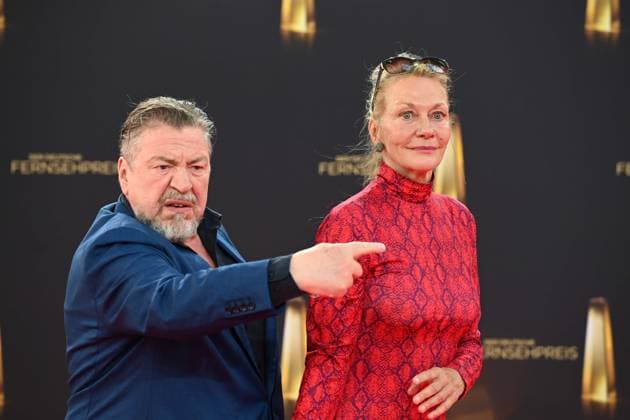 f l Armin ROHDE, actor, Karen BOEHNE, actress, Red Carpet, Red Carpet Show, Arrival, German Television Award Ceremony, German Television Award 2025, German Television Award 2025 at MMC Studios Cologne, on 10 09 2025