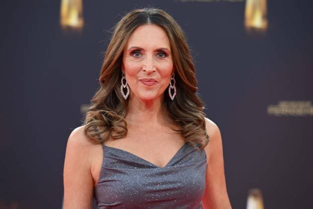 Roberta BIELING, Presenter, Red Carpet, Red Carpet Show, Arrival, arrival, German Television Award Ceremony, The German Television Award 2025, German Television Award 2025 at the MMC Studios Cologne, on 10 09 2025