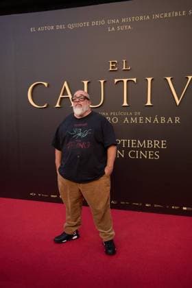 attends the premiere of the film El Cautivo directed by Alejandro Amenabar at Cine Callao in Madrid, Spain, on September 10, 2025. The movie, starring Julio Pena Fernandez, Alessandro Borghi, Miguel Rellan, Fernando Tejero, Luna Berroa, Luis Callejo, Josà Manuel Poga, Albert Salazar, Juanma Muniagurria, Jorge Asin, Mohamed Said and Walid Charaf, tells the story of Miguel de Cervantes™ captivity in Algiers in 1575. The film will be released in Spanish cinemas on September 12. Cordon Press HazhardxEspinozaxVallejos