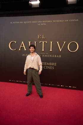 attends the premiere of the film El Cautivo directed by Alejandro Amenabar at Cine Callao in Madrid, Spain, on September 10, 2025. The movie, starring Julio Pena Fernandez, Alessandro Borghi, Miguel Rellan, Fernando Tejero, Luna Berroa, Luis Callejo, Josà Manuel Poga, Albert Salazar, Juanma Muniagurria, Jorge Asin, Mohamed Said and Walid Charaf, tells the story of Miguel de Cervantes™ captivity in Algiers in 1575. The film will be released in Spanish cinemas on September 12. Cordon Press HazhardxEspinozaxVallejos