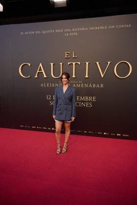 attends the premiere of the film El Cautivo directed by Alejandro Amenabar at Cine Callao in Madrid, Spain, on September 10, 2025. The movie, starring Julio Pena Fernandez, Alessandro Borghi, Miguel Rellan, Fernando Tejero, Luna Berroa, Luis Callejo, Josà Manuel Poga, Albert Salazar, Juanma Muniagurria, Jorge Asin, Mohamed Said and Walid Charaf, tells the story of Miguel de Cervantes™ captivity in Algiers in 1575. The film will be released in Spanish cinemas on September 12. Cordon Press HazhardxEspinozaxVallejos