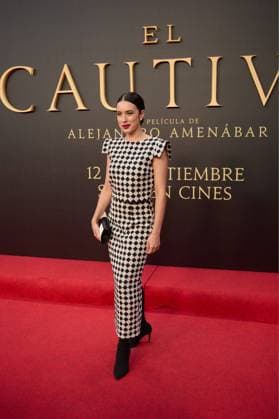 attends the premiere of the film El Cautivo directed by Alejandro Amenabar at Cine Callao in Madrid, Spain, on September 10, 2025. The movie, starring Julio Pena Fernandez, Alessandro Borghi, Miguel Rellan, Fernando Tejero, Luna Berroa, Luis Callejo, Josà Manuel Poga, Albert Salazar, Juanma Muniagurria, Jorge Asin, Mohamed Said and Walid Charaf, tells the story of Miguel de Cervantes™ captivity in Algiers in 1575. The film will be released in Spanish cinemas on September 12. Cordon Press HazhardxEspinozaxVallejos