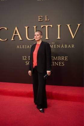 attends the premiere of the film El Cautivo directed by Alejandro Amenabar at Cine Callao in Madrid, Spain, on September 10, 2025. The movie, starring Julio Pena Fernandez, Alessandro Borghi, Miguel Rellan, Fernando Tejero, Luna Berroa, Luis Callejo, Josà Manuel Poga, Albert Salazar, Juanma Muniagurria, Jorge Asin, Mohamed Said and Walid Charaf, tells the story of Miguel de Cervantes™ captivity in Algiers in 1575. The film will be released in Spanish cinemas on September 12. Cordon Press HazhardxEspinozaxVallejos