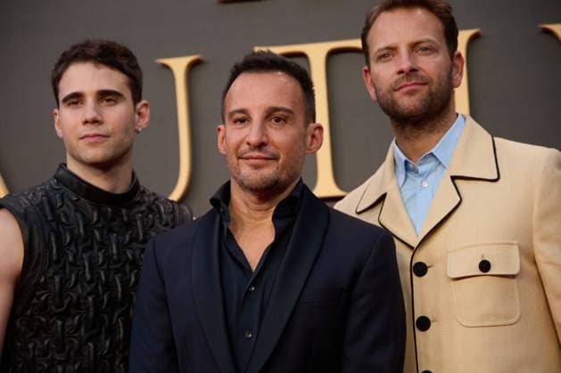 Julio Pena Fernandez, Alejandro Amenabar and Alessandro Borghi attends the premiere of the film El Cautivo directed by Alejandro Amenabar at Cine Callao in Madrid, Spain, on September 10, 2025. The movie, starring Julio Pena Fernandez, Alessandro Borghi, Miguel Rellan, Fernando Tejero, Luna Berroa, Luis Callejo, Josà Manuel Poga, Albert Salazar, Juanma Muniagurria, Jorge Asin, Mohamed Said and Walid Charaf, tells the story of Miguel de Cervantes™ captivity in Algiers in 1575. The film will be released in Spanish cinemas on September 12. Cordon Press HazhardxEspinozaxVallejos