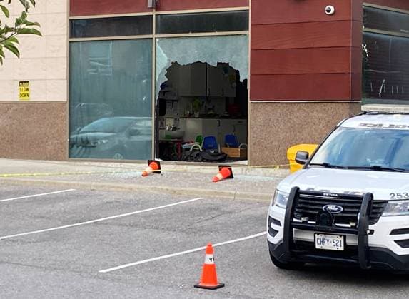 September 10, 2025, Richmond Hill, On, Canada: Police attend the scene where an SUV crashed into a daycare killing a 1 1 2-year-old child in Richmond Hill, Ont. on Wednesday, Sept. 10, 2025. Richmond Hill Canada  - ZUMAc35_ 20250910_zaf_c35_143 Copyright: xSharifxHassanx