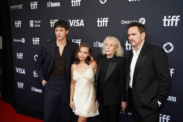 September 10, 2025, Toronto, Ontario, Canada: (L-R) Tom Blyth, Mia McKenna-Bruce, Claire Denis and Matt Dillon attend the red carpet for the Ã¢â‚¬ËœThe FenceÃ¢â‚¬â ¢ premiere during the 2025 Toronto International Film Festival at Royal Alexandra Theatre. on September 10, 2025 in Toronto, Canada. Toronto Canada - ZUMAe321 20250910_zea_e321_013 Copyright: xLeonardoxRamirezx