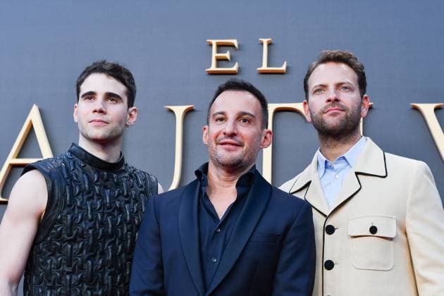 September 10, 2025, Madrid, Spain: Julio Pena, Alejandro Amenabar and Alessandro Borghi attend the premiere of the film El Cautivo at the Callao cinema. Madrid Spain - ZUMAs197 20250910_aaa_s197_239 Copyright: xAtilanoxGarciax