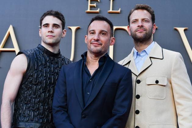 September 10, 2025, Madrid, Spain: Julio Pena, Alejandro Amenabar and Alessandro Borghi attend the premiere of the film El Cautivo at the Callao cinema. Madrid Spain - ZUMAs197 20250910_aaa_s197_247 Copyright: xAtilanoxGarciax
