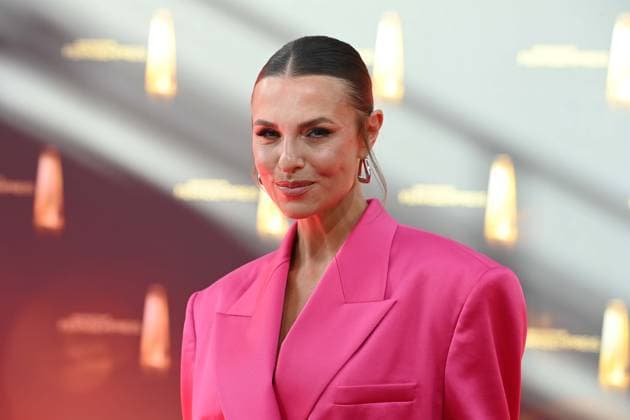 Laura WONTORRA, Presenter, Red Carpet, Red Carpet Show, Arrival, arrival, German Television Award Ceremony, The German Television Award 2025, German Television Award 2025 at the MMC Studios Cologne, on 10 09 2025
