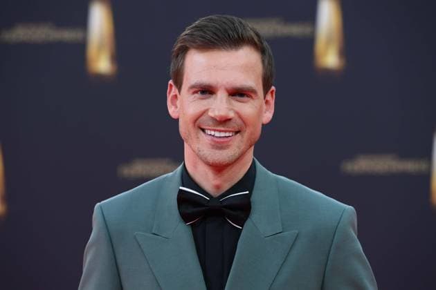 Aljoscha HOEHN, Höhn, Presenter, Red Carpet, Red Carpet Show, Arrival, arrival, German Television Award Ceremony, The German Television Award 2025, German Television Award 2025 at the MMC Studios Cologne, on 10 09 2025