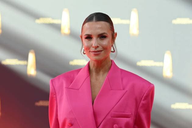 Laura WONTORRA, Presenter, Red Carpet, Red Carpet Show, Arrival, arrival, German Television Award Ceremony, The German Television Award 2025, German Television Award 2025 at the MMC Studios Cologne, on 10 09 2025