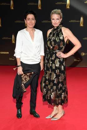 Dunja Hayali and Sarah Tacke at the German Television Award 2025 ceremony at the MMC Studios Cologne, 10 09 2025 Foto:xF.xKernx xFuturexImagex fernsehpreis_5739