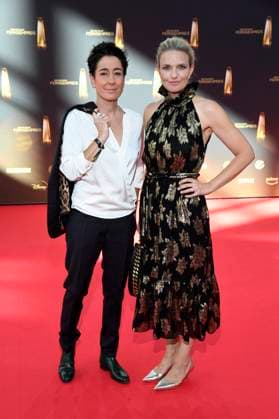Dunja Hayali and Sarah Tacke at the German Television Award 2025 ceremony at the MMC Studios Cologne, 10 09 2025 Foto:xF.xKernx xFuturexImagex fernsehpreis_5743