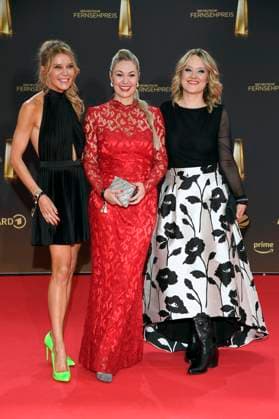 Laura Karasek, Ruth Moschner and Lisa Feller at the German Television Award 2025 ceremony at MMC Studios Cologne, 10 09 2025 Foto:xF.xKernx xFuturexImagex fernsehpreis_5787