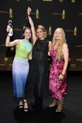 Mercedes Müller, Svenja Jung and Katharina Heyer at the German Television Award 2025 ceremony at the MMC Studios Cologne, 10 09 2025 Foto:xF.xKernx xFuturexImagex fernsehpreis_5932