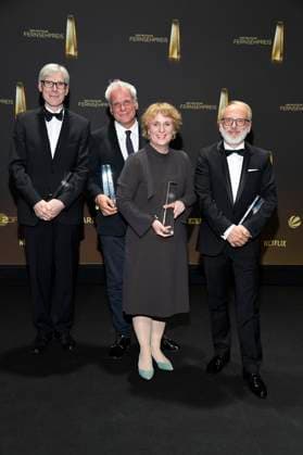 Judith Lentze and team at the German Television Award 2025 ceremony at the MMC Studios Cologne, 10 09 2025 Foto:xF.xKernx xFuturexImagex fernsehpreis_5934