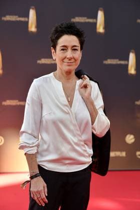 Dunja Hayali arriving at the German Television Award ceremony at the MMC Studios in Cologne on 10 09 2025