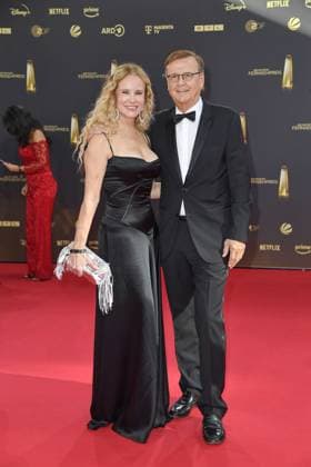 Katja Burkhard and Hans Mahr arriving at the German Television Award ceremony at the MMC Studios in Cologne on 10 09 2025