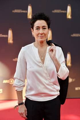 Dunja Hayali arriving at the German Television Award ceremony at the MMC Studios in Cologne on 10 09 2025