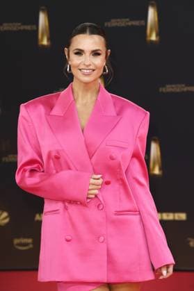 Laura Wontorra arriving at the German Television Award ceremony at the MMC Studios in Cologne on 10 09 2025