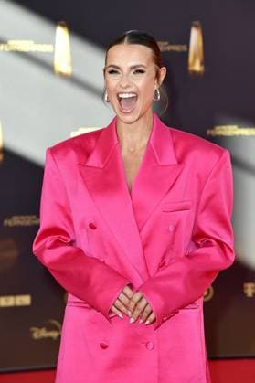 Laura Wontorra arriving at the German Television Award ceremony at the MMC Studios in Cologne on 10 09 2025