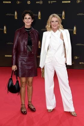 and Maria Furtwaengler arriving at the German Television Award ceremony at the MMC Studios in Cologne on 10 09 2025