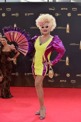 Olivia Jones arriving at the German Television Award ceremony at the MMC Studios in Cologne on 10 09 2025