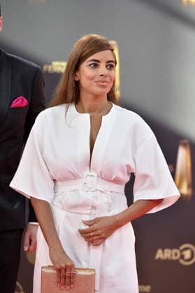 Collien Ulmen Fernandes arriving at the German Television Award ceremony at the MMC Studios in Cologne on 10 09 2025