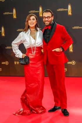 abb Judith Williams and Alexander Klaus Stecher as guests on the red carpet at the German Television Award 2025 ceremony at the MMC Studios on 0 09 2025 in Cologne NRW Germany