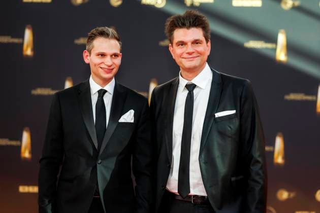 abb Fabian Koester and Lutz van der Horst as guests on the red carpet at the German Television Award 2025 ceremony at the MMC Studios on 0 09 2025 in Cologne NRW Germany