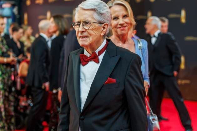 abb Britta Gessler, Frank Elstner as guests on the red carpet at the German Television Award 2025 ceremony at the MMC Studios on 0 09 2025 in Cologne NRW Germany