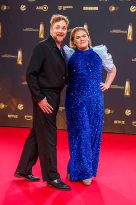 abb Knud Riepen and Gisa Flake as guests on the red carpet at the German Television Award 2025 ceremony at the MMC Studios on 0 09 2025 in Cologne NRW Germany