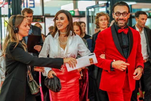 abb Judith Williams and Alexander Klaus Stecher as guests on the red carpet at the German Television Award 2025 ceremony at the MMC Studios on 0 09 2025 in Cologne NRW Germany