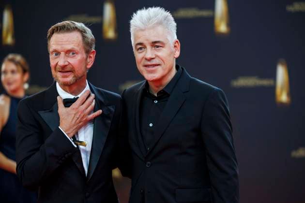 abb Michael Kessler and Michael Mittermeier as guests on the red carpet at the German Television Award 2025 ceremony at the MMC Studios on 0 09 2025 in Cologne NRW Germany