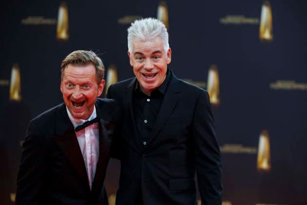 abb Michael Kessler and Michael Mittermeier as guests on the red carpet at the German Television Award 2025 ceremony at the MMC Studios on 0 09 2025 in Cologne NRW Germany